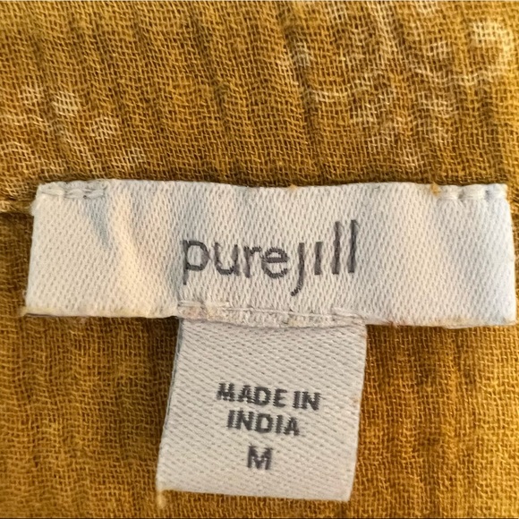 Pure Jill Gold Kimono Style Blouse. Size Medium. Like New. Beautiful! - Picture 4 of 9